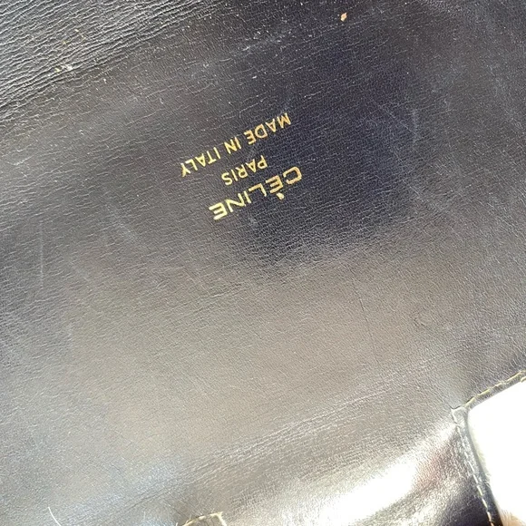 Authentic vintage Celine black macadam house carriage shoulder bag - Picture 10 of 13